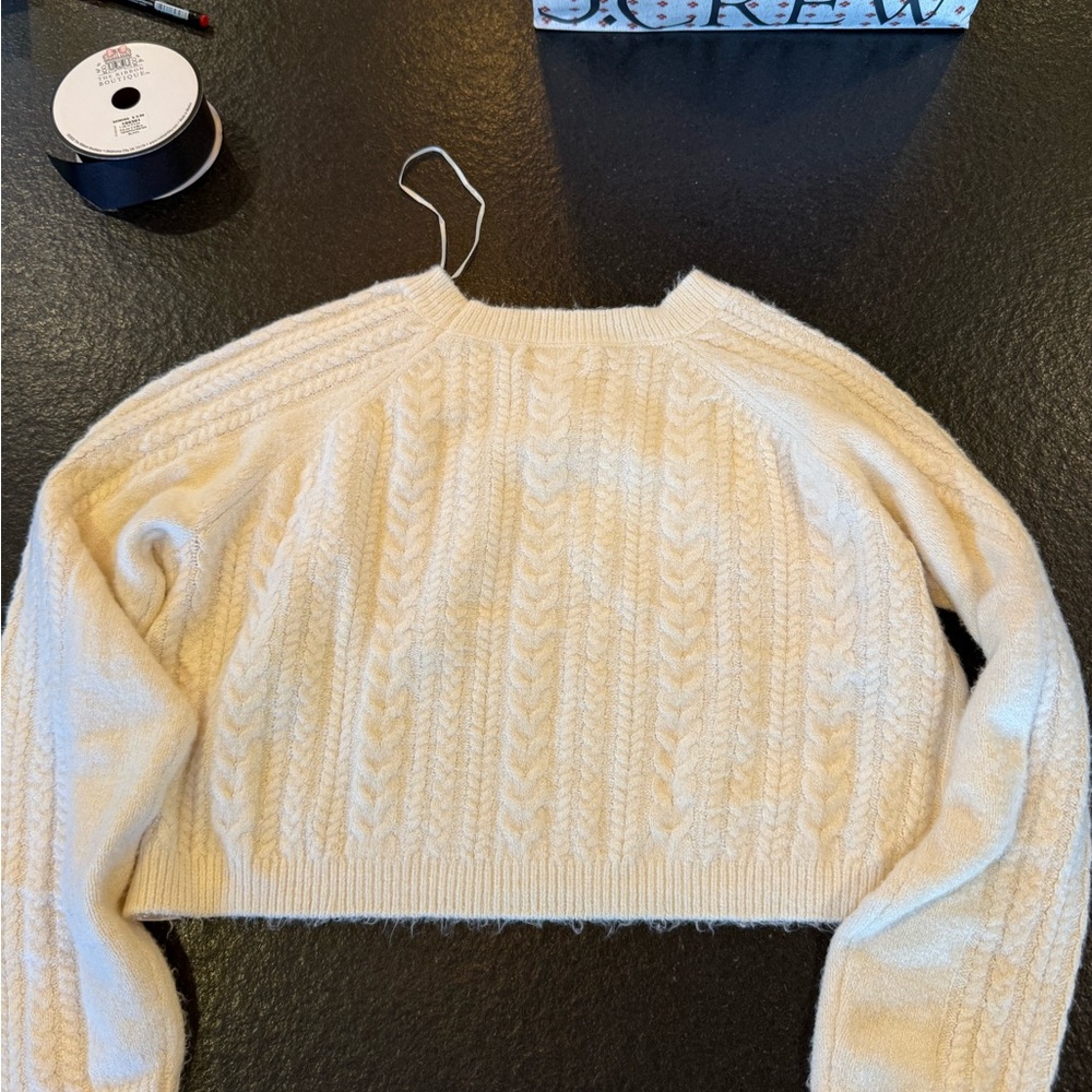 Cream Cable Knit Sweater